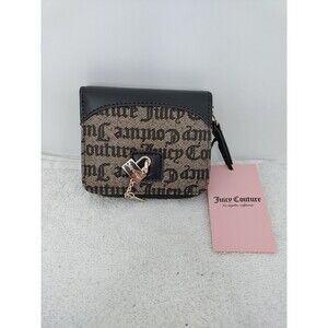 NWT Juicy Couture Eastside Westside Small Zip Around Wallet - Taupe / Dk Brown